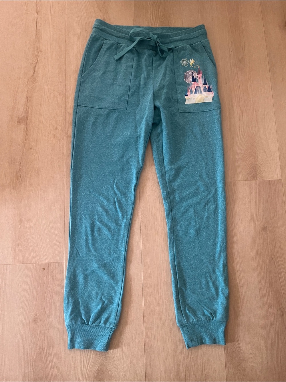 Disney Women’s Sweatpants with Castle Graphic & Tinkerbell